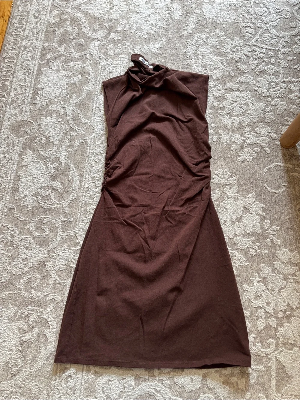 Reformation Sleeveless Brown Mock Neck Women’s Dress